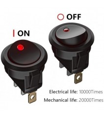 Interruttore Led illuminato DC 12 V 20 A on/off