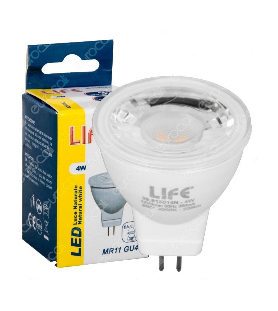 Life Lampadina Led GU4 4W Mini Faretto MR11 GU4 12V