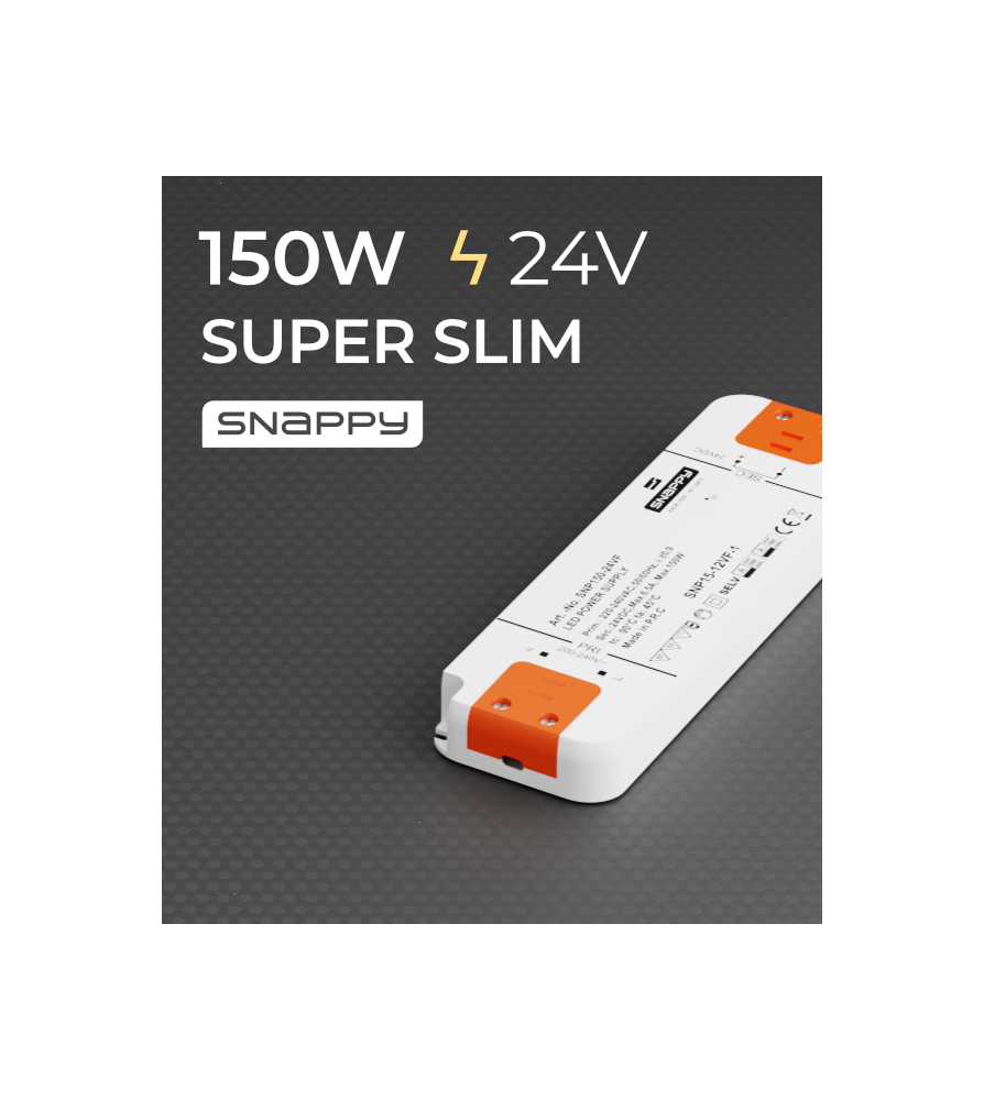 Alimentatore SUPER SLIM SNAPPY SNP150-24VF - 150W - 24V