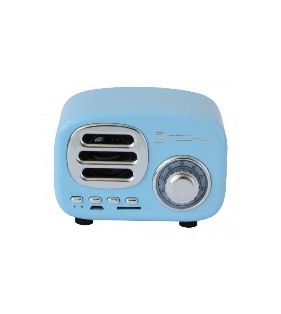 Speaker Bluetooth Wireless Design Radio Classico Azzurro