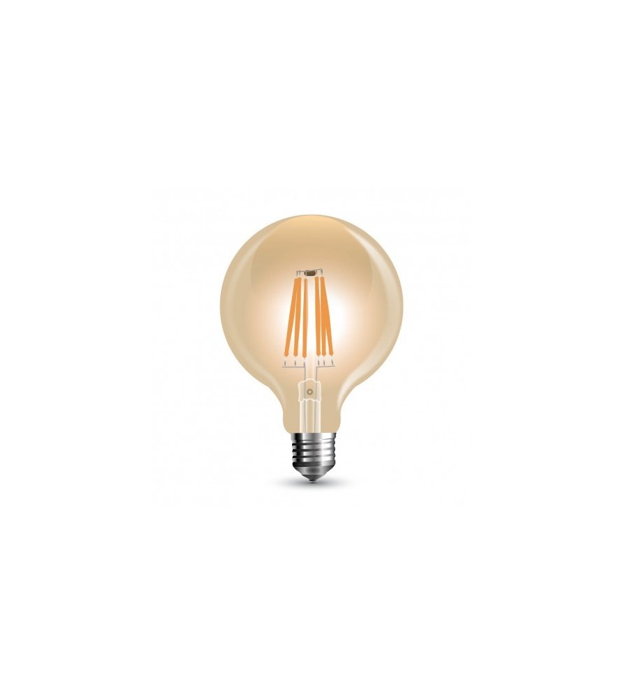 V-Tac Lampadina Led Sfera 8W E27 G125 2200K Dimmerabile Vintage Filamento