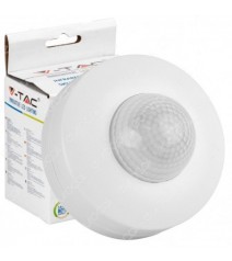 V-Tac Sensore di Movimento a Infrarossi per Lampadine 360° 12 Metri funzionamento manuale