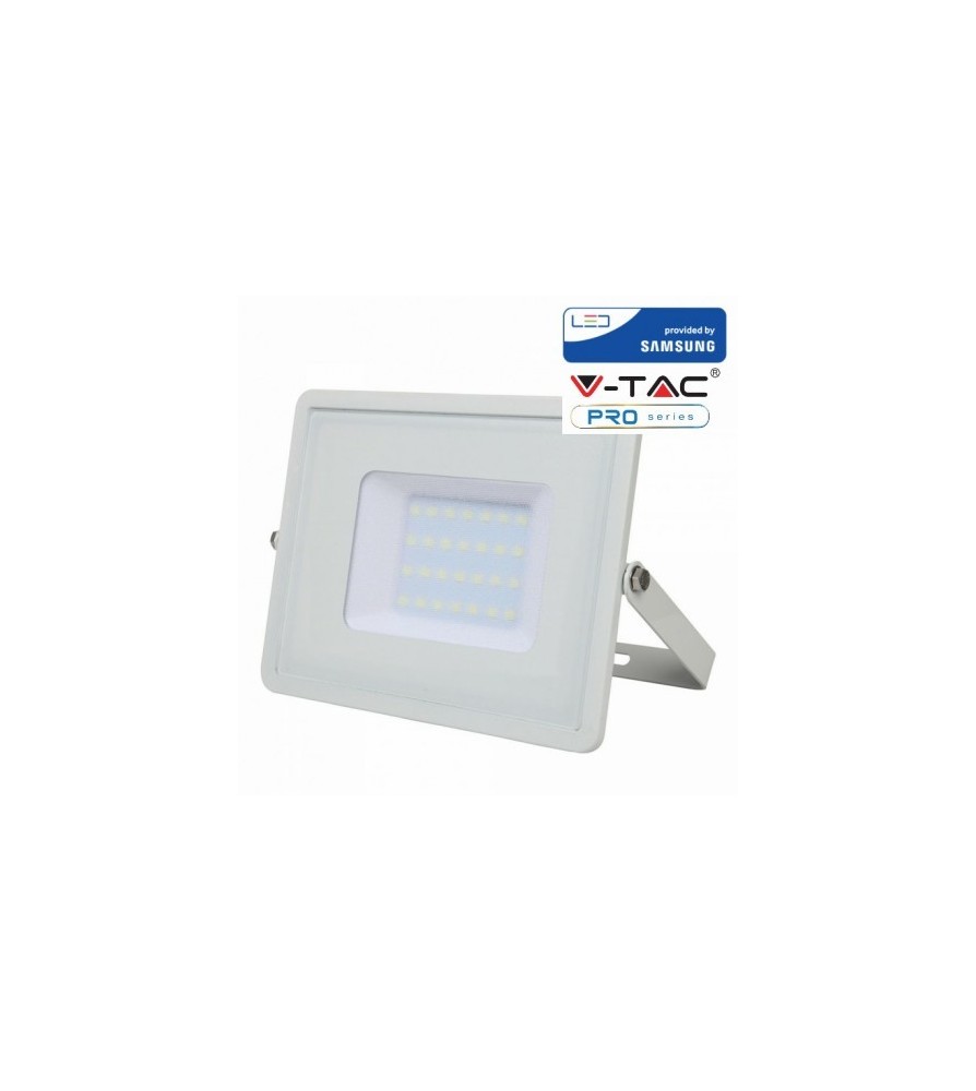 V-Tac Proiettore Led Chip Samsung 30W Bianco 6400K IP65