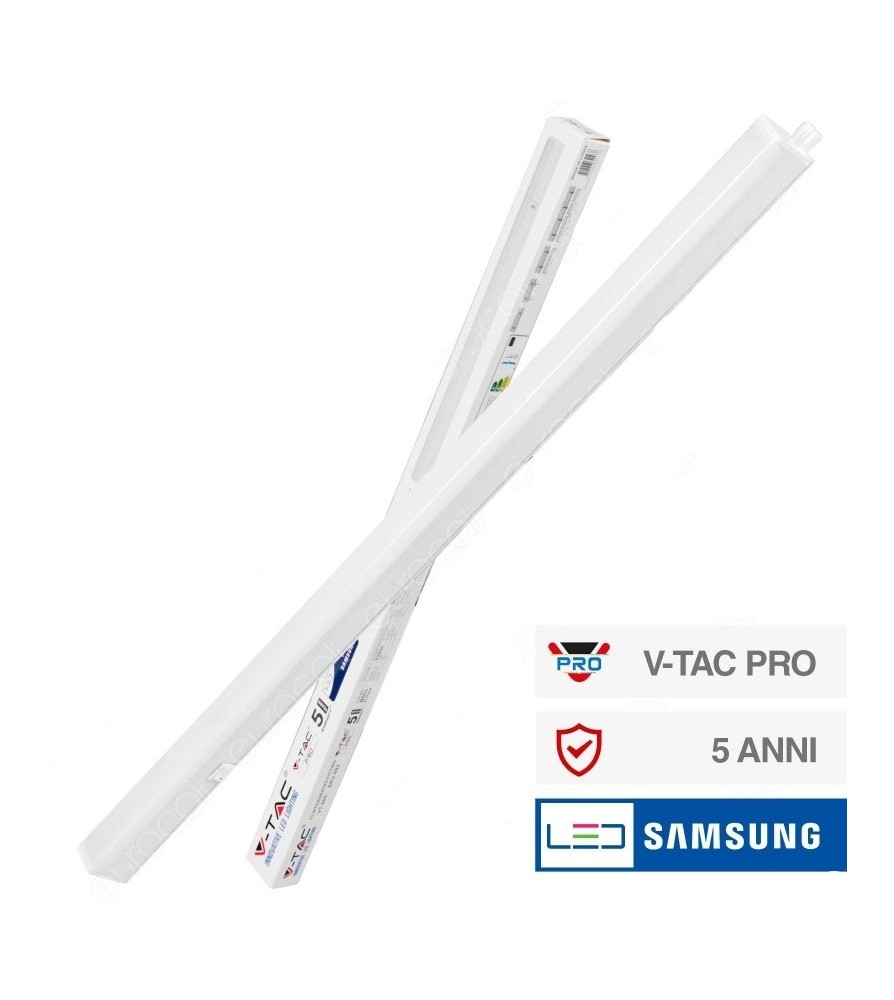 V-Tac Plafoniera tubo raccordabile 60Cm chip samsung 7W 4000K