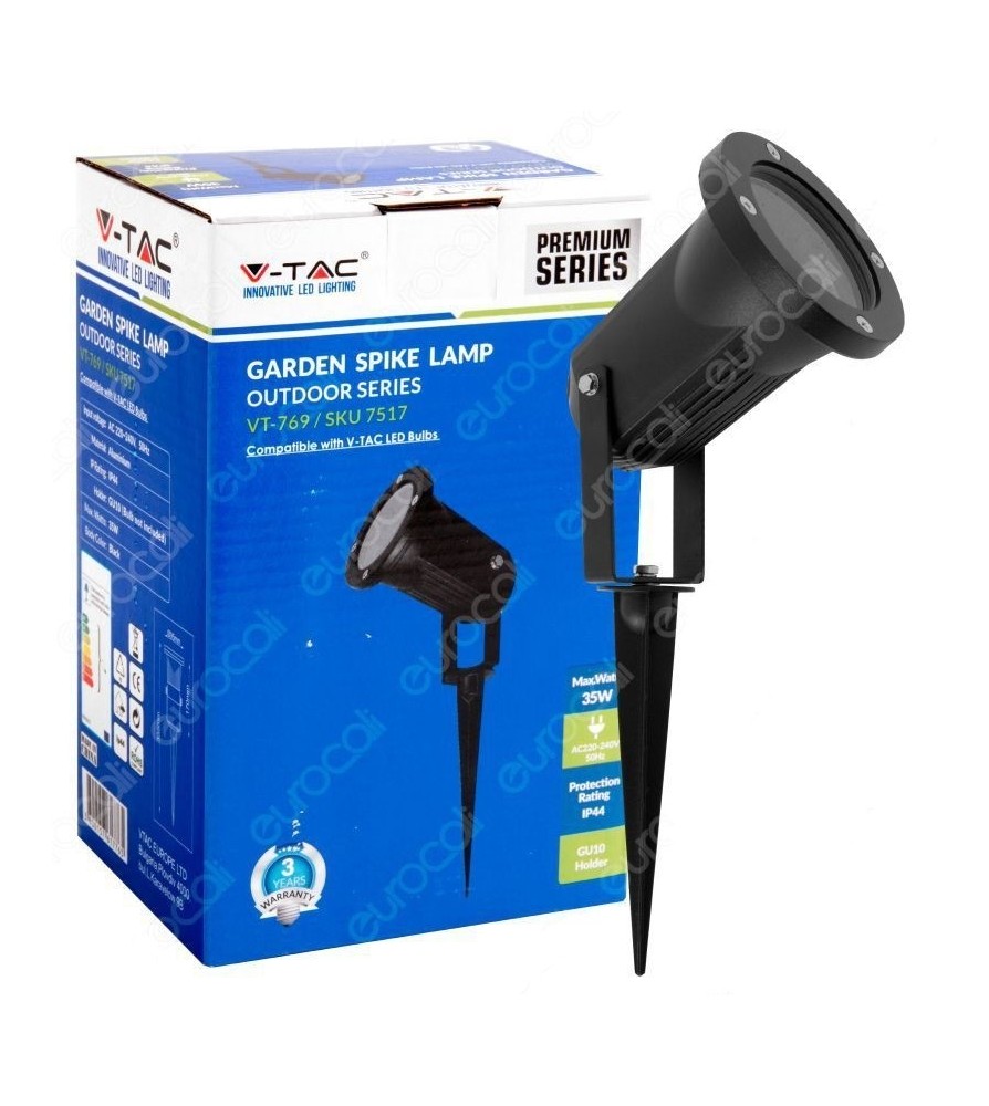 V-Tac Portalampada con Picchetto per Lampadine GU10