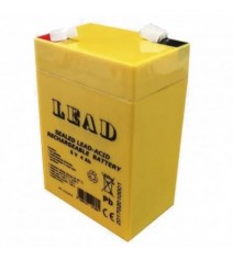 Batteria Ricaricabile 6 Volt 4 Ah Per Lampadina D'emergenza Antifurto Utenze