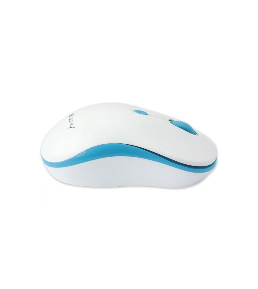 Techly Mouse Wireless 2.4GHz 800-1600 dpi Bianco/Blu