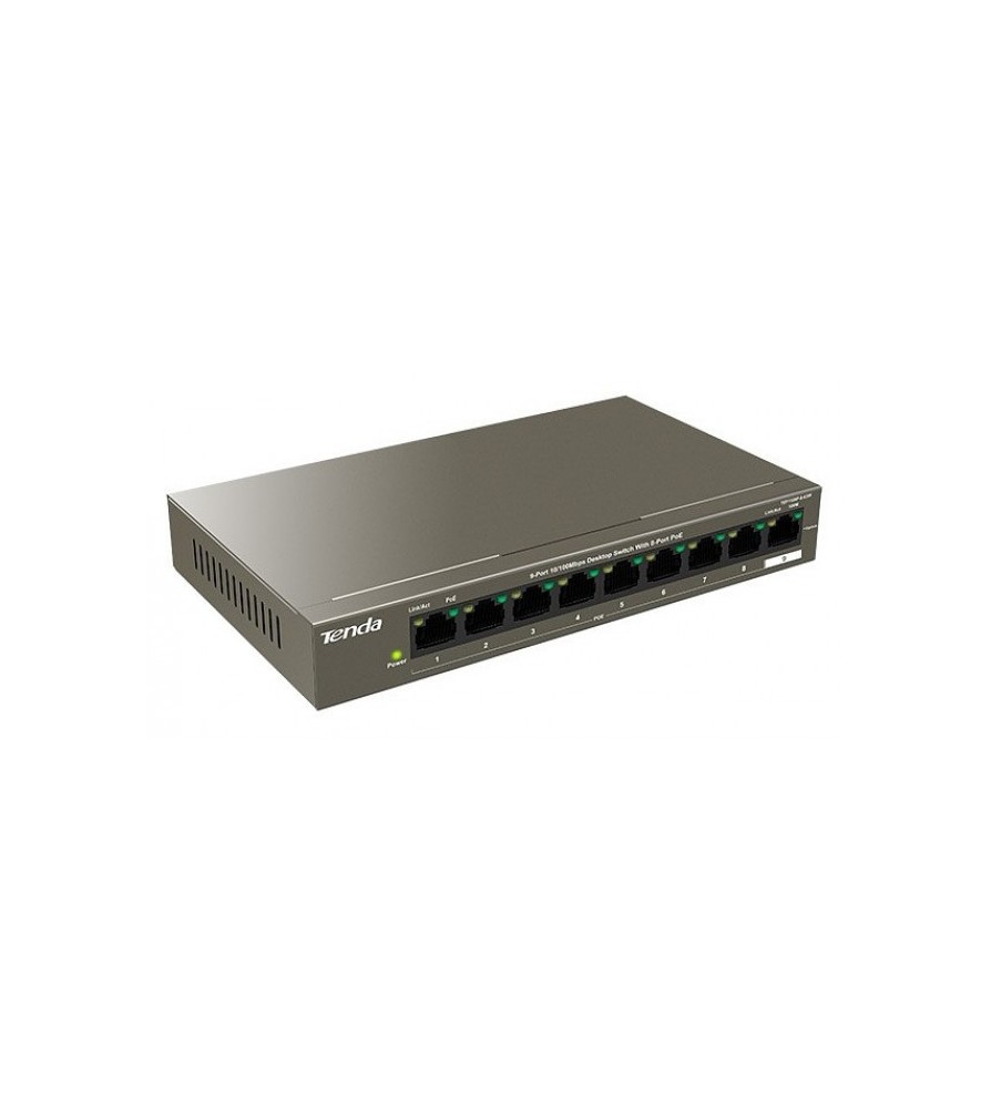 Desktop Switch 9 Porte 10/100 Mbps con 8 Porte PoE