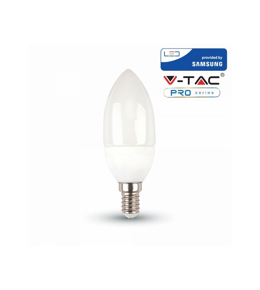 V-Tac Lampadina Led Samsung Chip 5.5W E14 Candle 6400K