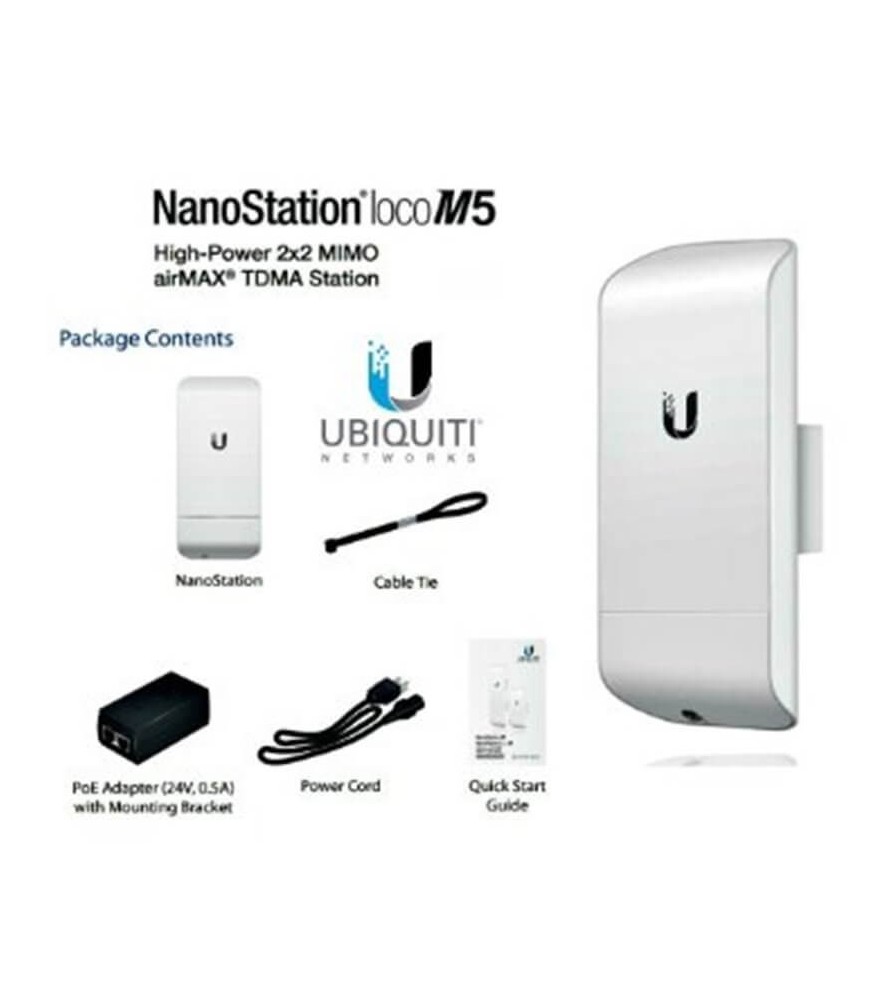 Ubiquiti NanoStation Loco M5 - CPE access point outdoor POE 5GHz 13dBi