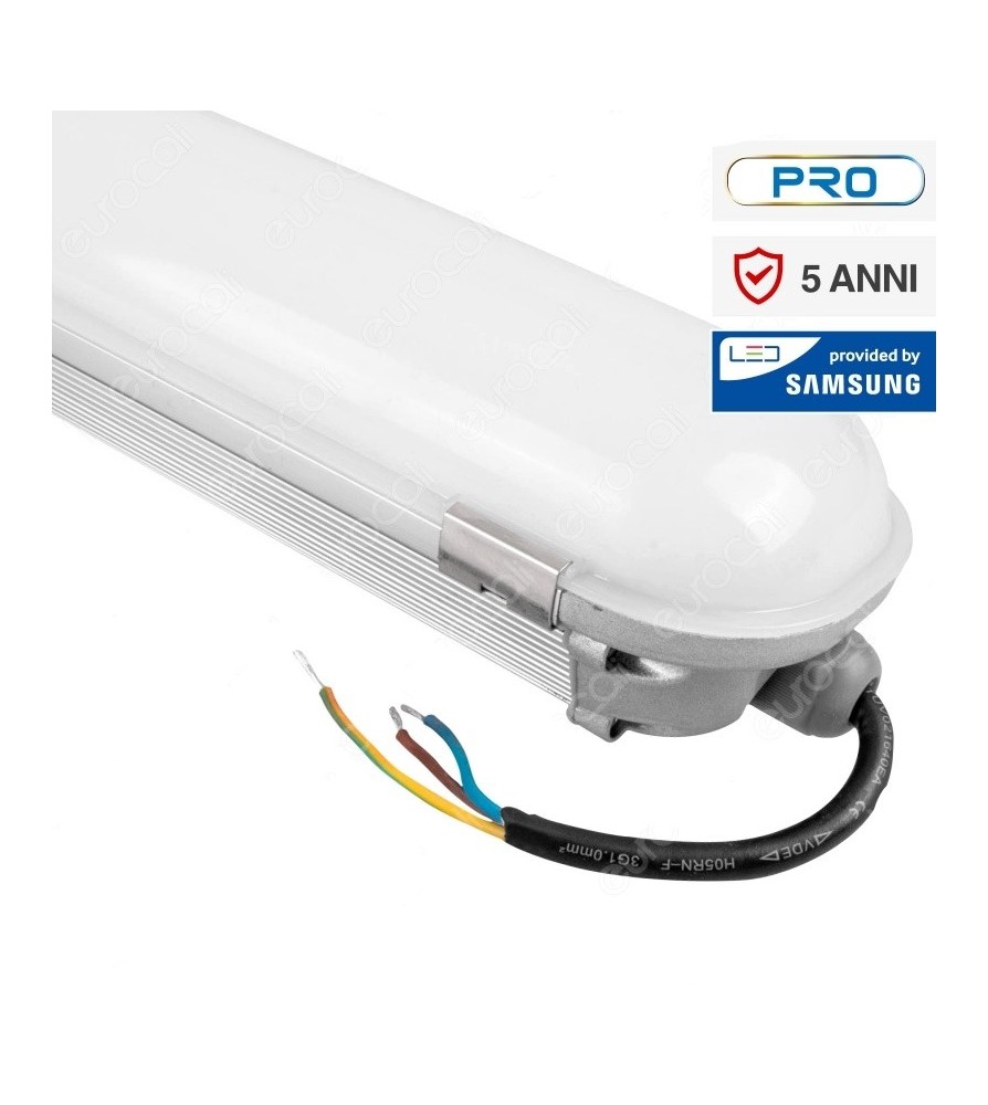 V-Tac Tubo Led Plafoniera 120cm Impermeabile con Chip Samsung60W 4500K