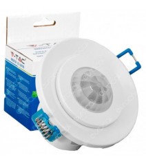 V-Tac Sensore di Movimento a Incasso Infrarossi per Lampadine 360° 8 Metri