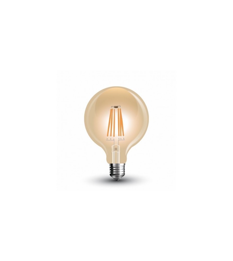 V-Tac Lampadina Led Sfera 6W E27 G125 2200K Vintage Filamento