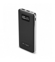 V-Tac Power Bank Portatile 10000 mAh con Display e 2 USB