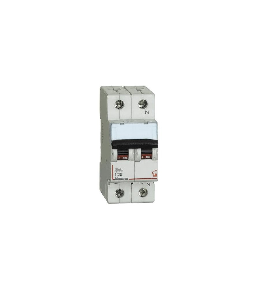 Bticino Interruttore Magnetotermico 1P+N curva C - 4,5kA - 2 moduli DIN - 230V - In-20A