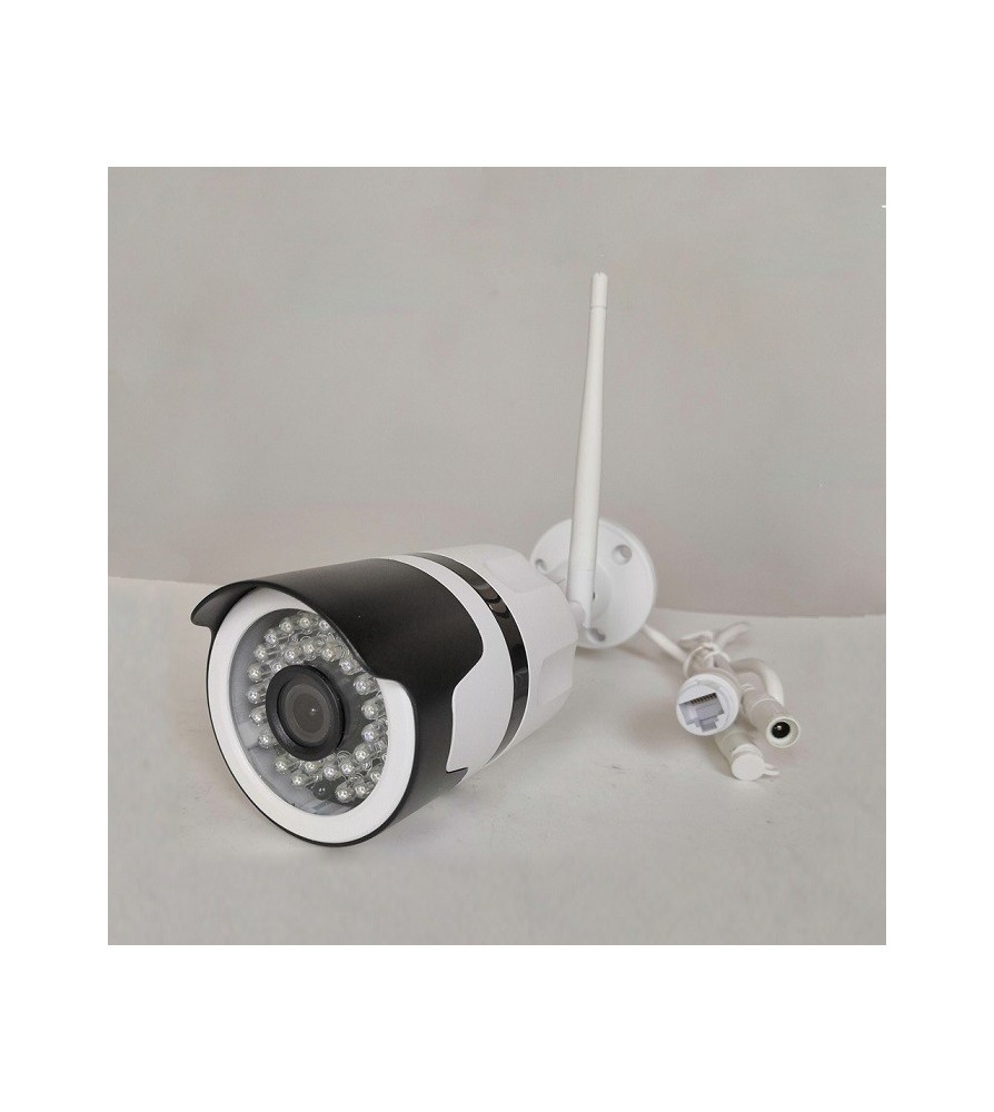 V-Tac Camera di Videosorveglianza da Interno/Esterno IP WiFi 2MP 1080px Visione Notturna Sensore Movimento 2 Canali Audio SD 64