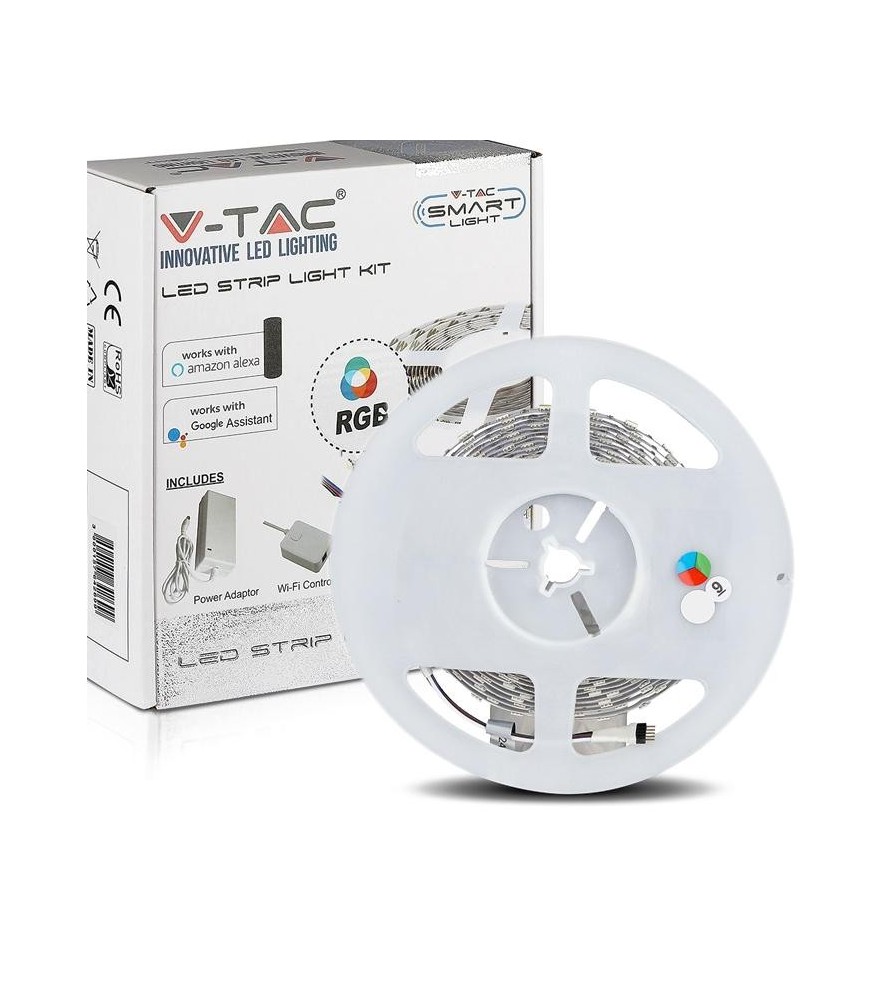 V-Tac Strip Led set 10w rgb ip20 alexa & google home compatible 5m