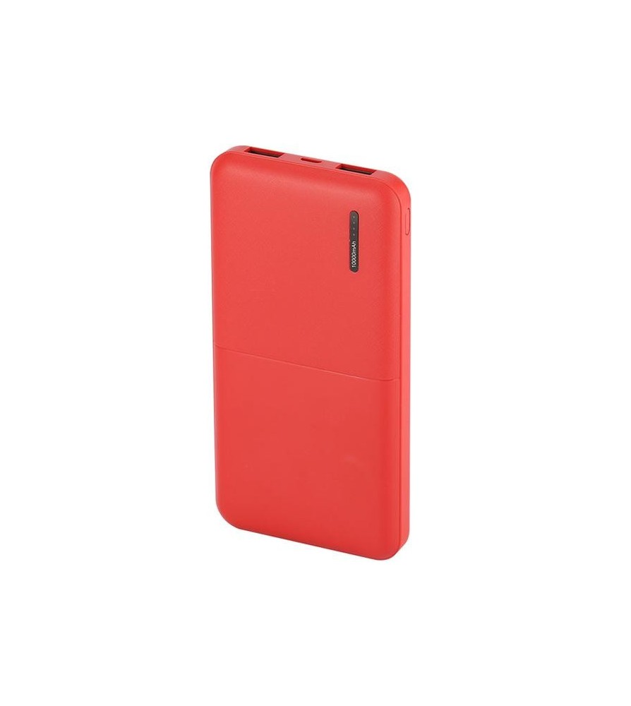 V-Tac Power Bank Portatile 10000 mAh 2 Uscite USB 2A Rosso