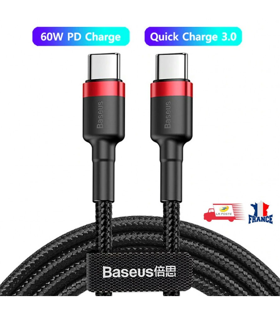 Baseus Cavo Usb C Type-C  nero telato 1 metro