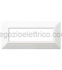 Placca in metallo Serie Zama 44 colore bianco 7 moduli