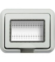 Bticino idrobox coperchio IP55 per installazione incassata in scatola 503E di 3 moduli Living Light o Luna colore grigio