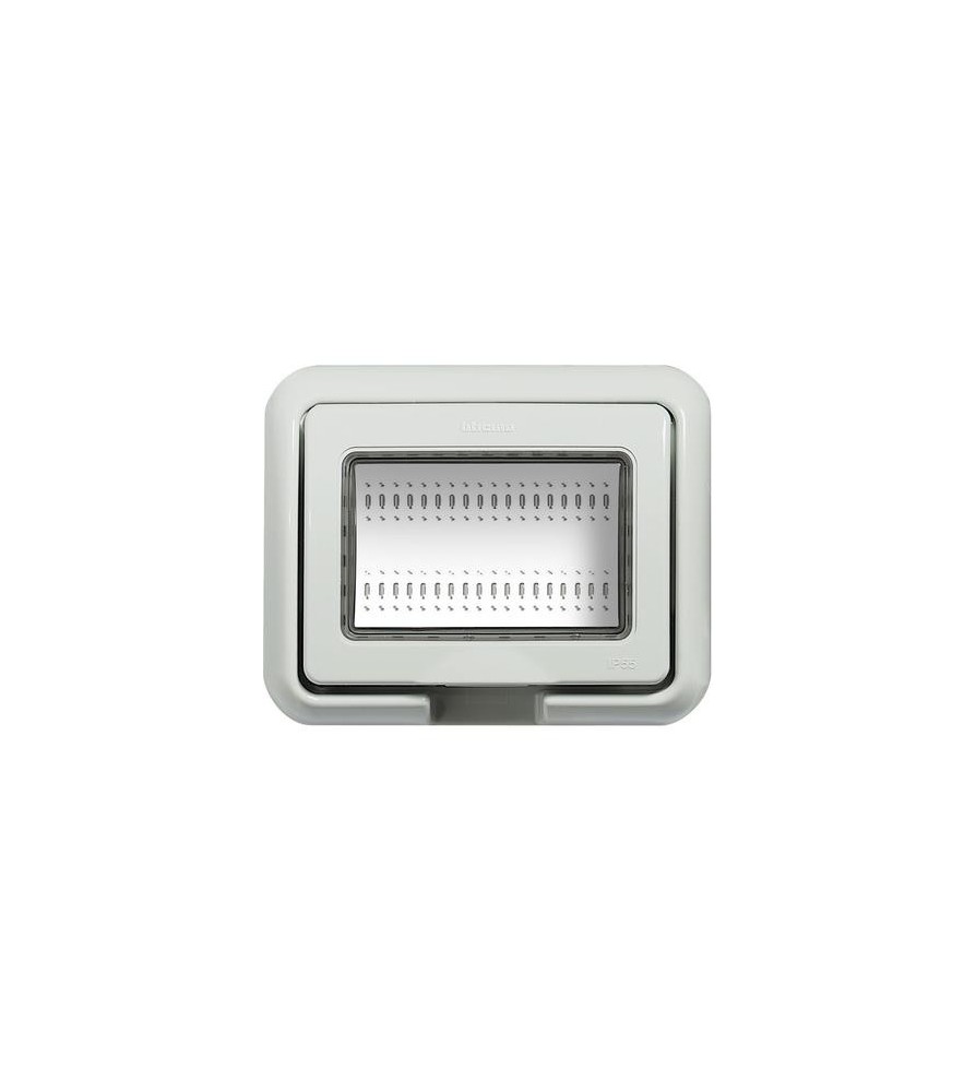 Bticino idrobox coperchio IP55 per installazione incassata in scatola 503E di 3 moduli Living Light o Luna colore grigio