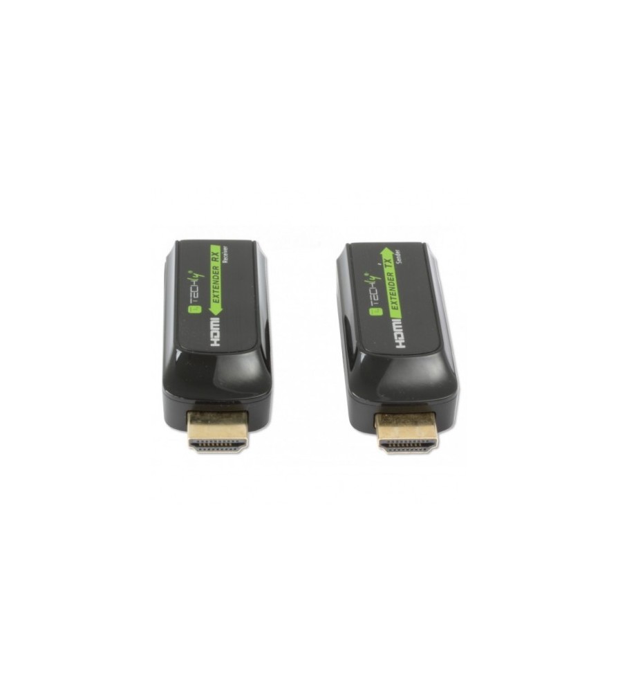 Techly Extender HDMI Compatto Full HD su Cavo Cat.6/6A/7 Max 60m Autoregolato