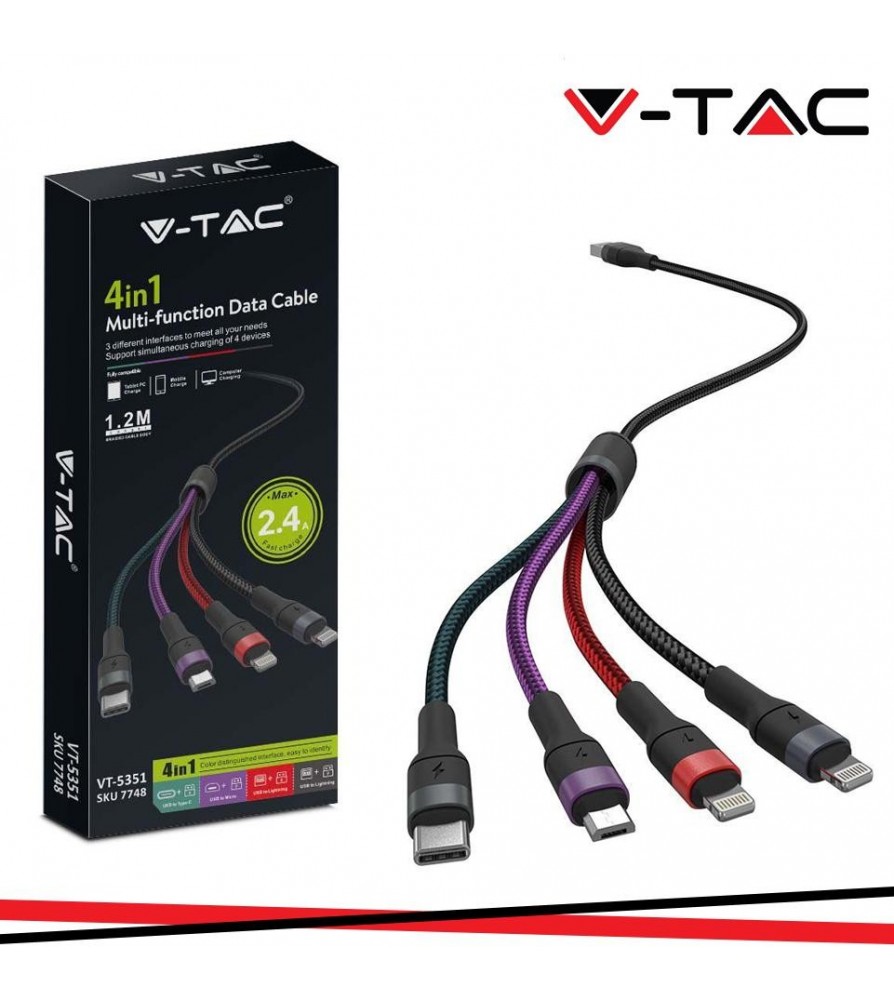 V-Tac Cavo Multi-Funzione  4 in 1