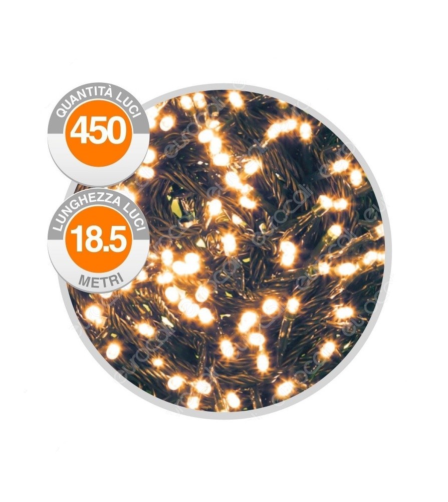 Catena 450 Luci Led Reflex Bianco Caldo con Controller Memory - per Interno e Esterno IP44