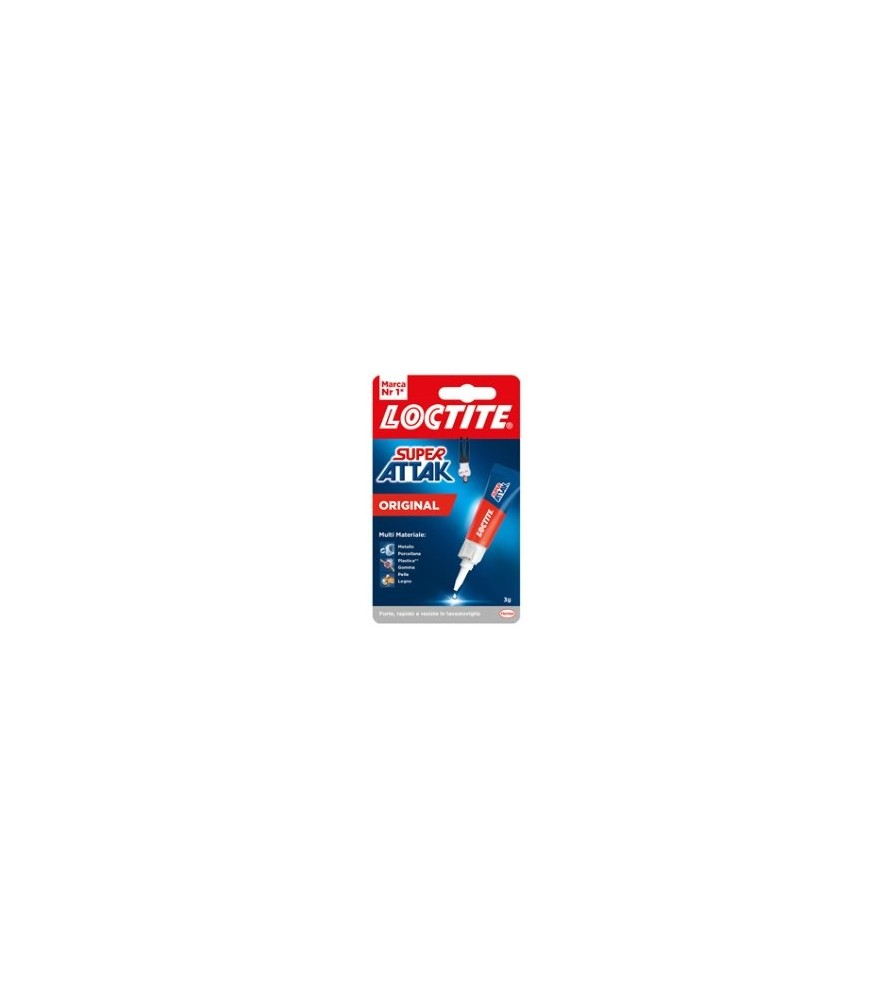 Colla universale liquida Loctite Super Attak Original, impermeabile, Senza solventi trasparente 3 g