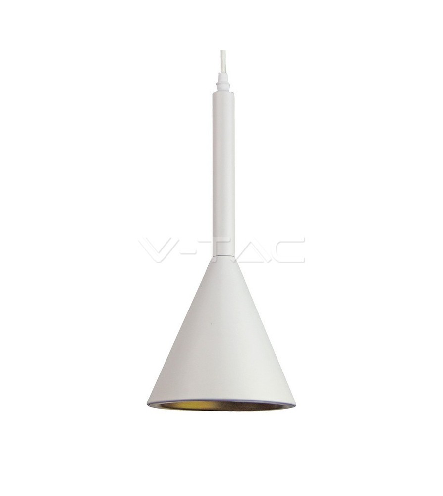 V-Tac Lampadario con Portalampada E27 Doppio Alluminio Bianco