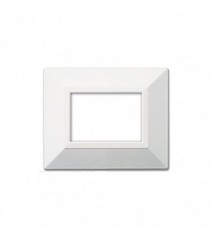 Placca in metallo Serie Zama 44 colore bianco 3 moduli