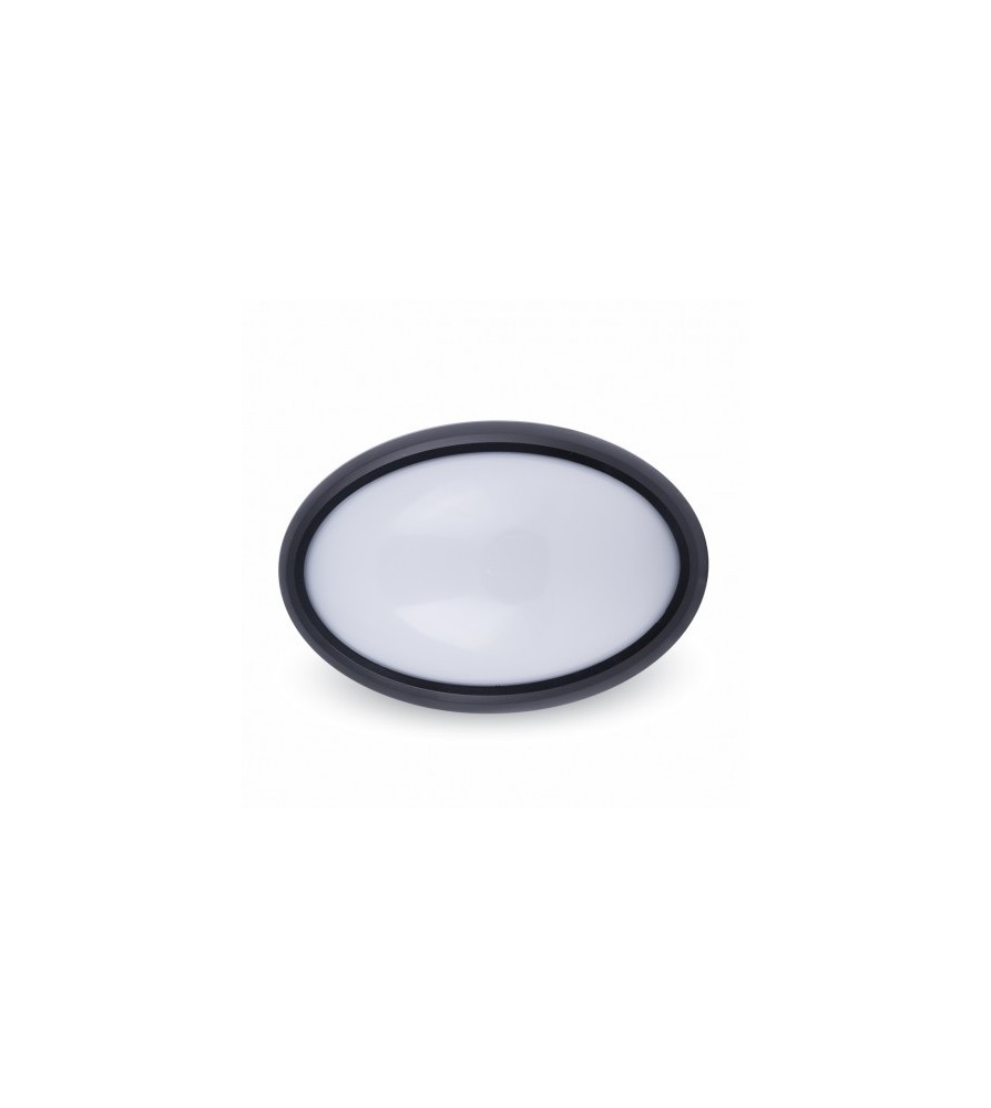 V-Tac Plafoniera Led Ovale Nera 8W 6400K IP66