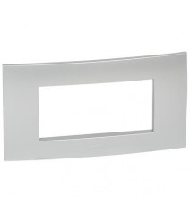 Legrand Vela Quadra Placca Silver Metallizzato 4 moduli